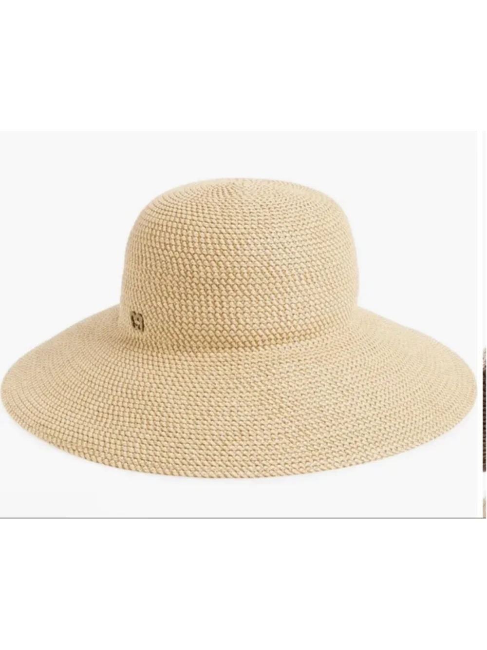 Eric Javits Peanut Broad-Brim Sun Hat One Size Peanut NWT! - Picture 1 of 6
